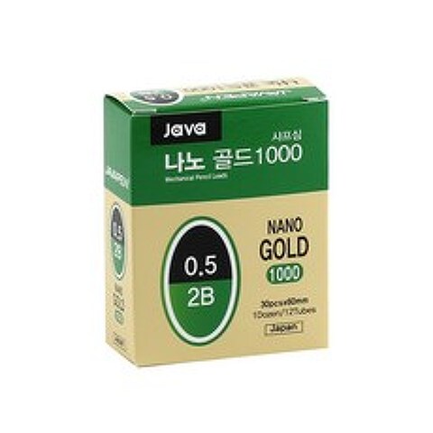 자바펜 나노 골드 1000 샤프심 2B, 0.5mm, 360개