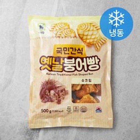 대림선 국민간식 옛날 붕어빵 슈크림맛 (냉동), 500g, 1개