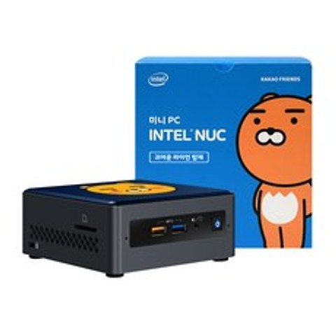 인텔 NUC Kits 카카오프렌즈에디션 미니PC 반전매력 라이언 NUC7CJYH SSD + RAM 4GB (셀러론 Win10 Home RAM 8GB SSD 240GB UHD 그래픽스 600)