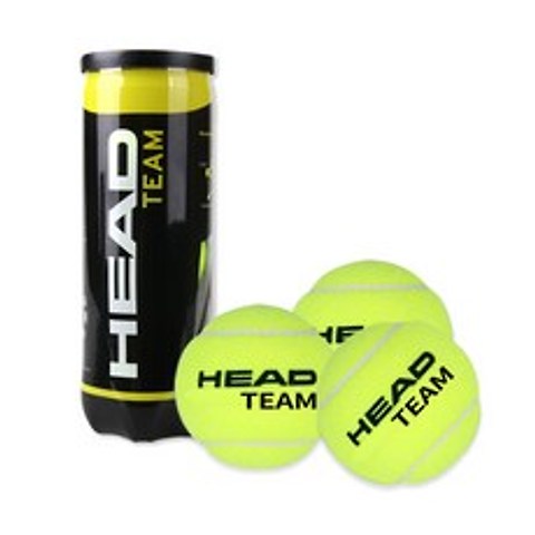 HEAD 팀 테니스 공, 라이트그린, 3개
