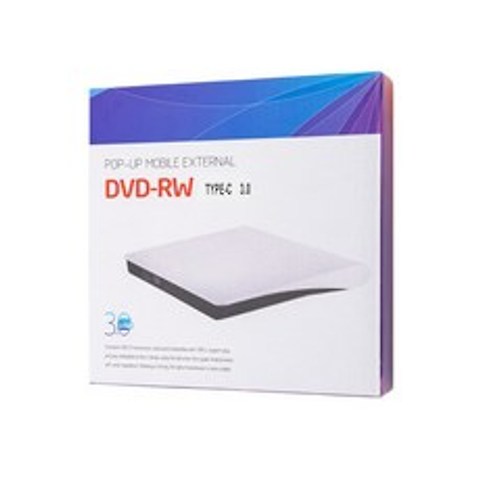컴스 USB 3.1 C타입 케이블 일체형 외장 DVD 롬, TB061