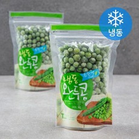 우리땅 웰팜넷 친환경 인증 완두콩 (냉동), 180g, 2개