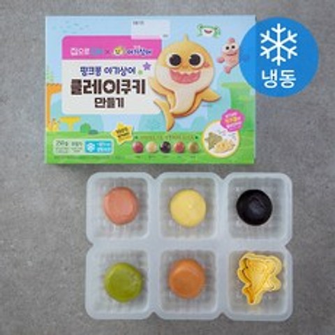 집으로온 핑크퐁 아기상어 클레이쿠키 만들기 (냉동), 250g, 1개