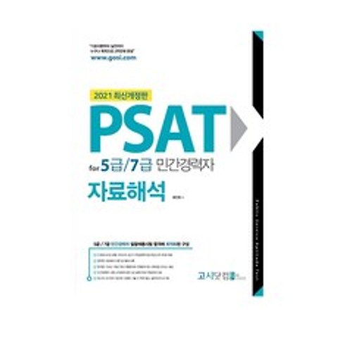2021 PSAT for 5급 7급 민간경력자 자료해석, 유비온 고시닷컴