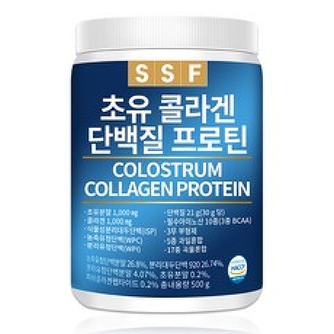 순수식품 초유 콜라겐 단백질 프로틴 쉐이크, 500g, 1개