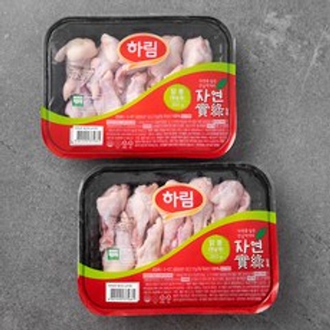하림 자연실록 무항생제 인증 닭봉 윗날개 (냉장), 350g, 2팩