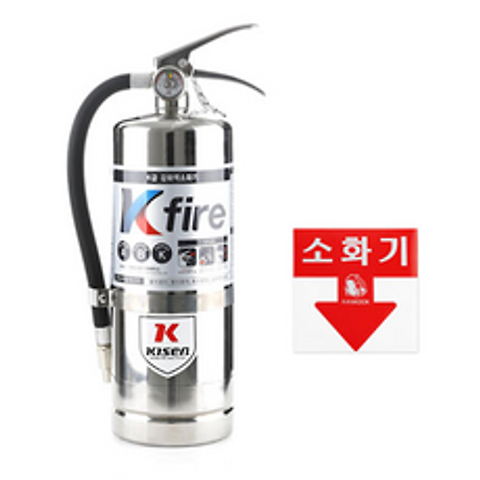 한국소방산업기술원 K급 소화기 3L + 스티커, 1세트
