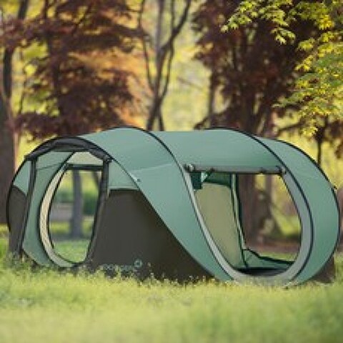 패스트캠프 슈퍼빅5 원터치 텐트, 올리브그린, 4-5인용