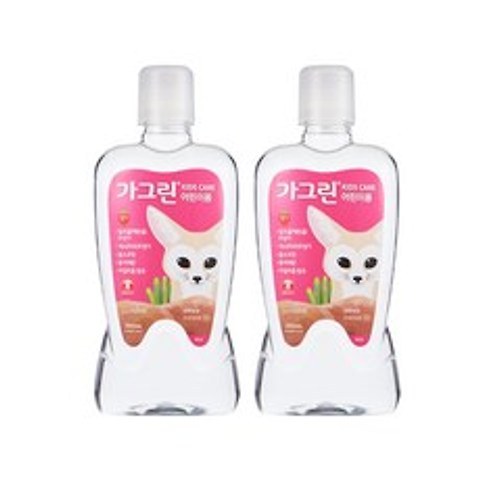 가그린 어린이용 구강세정제 딸기향 이미지 랜덤발송, 380ml, 2개