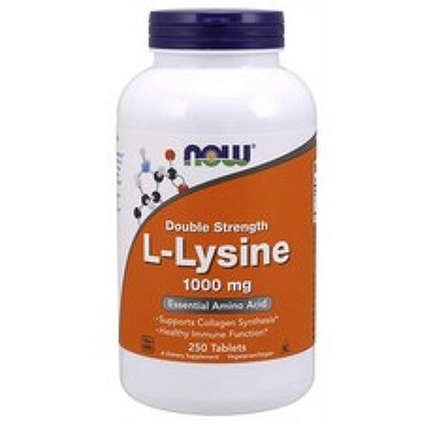 NOW Foods 나우푸드 L-라이신 1000mg 250정 L-Lysine Double Strength