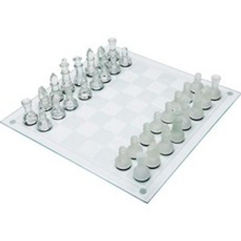 투명 체스 보드 게임 아크릴 인테리어 소품 장식품, L 화이트