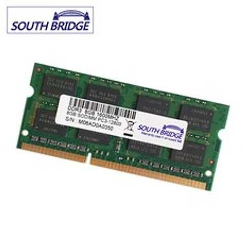 SOUTH BRIDGE 삼성칩 노트북 DDR3 8GB 램8기가 PC3-10600 & 12800 새상품 RAM 메모리 노트북용, 노트북 8기가램 DDR3 PC3-12800 새상품