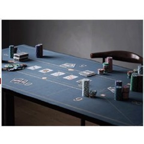 해외직구상품 텍사스 포커 테이블 홀덤 바카라 바둑이 매트 세븐, 블루 120cmx60cmx3mm