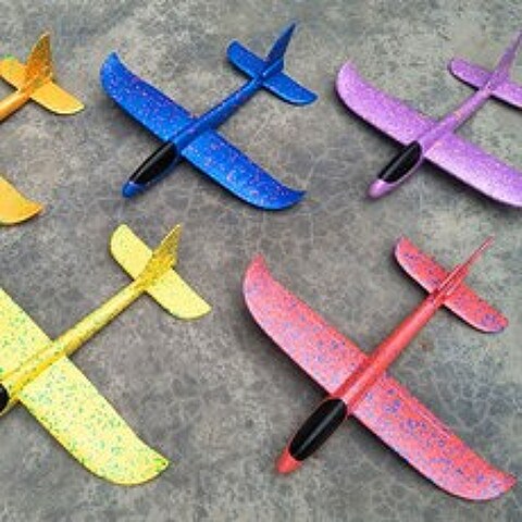 스위트슬라임 돌아오는 무동력 스티로폼 놀이놀거리 날리는 비행기 나혼자산다, 무동력비행기(파랑)