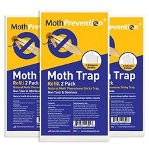 Powerful Moth Trap Refill Strips 3X Twin Packs (6 Strips in Total) for MothPrevention Clothes Moth Traps Carpet Moth Traps Results Guaranteed!, 본상품