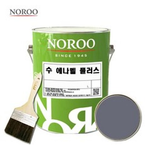 노루페인트 수 에나멜 철재 목재 페인트 4L, 유광회색(E-80580)