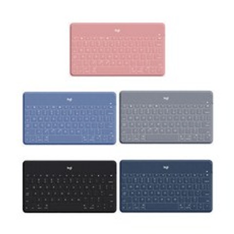 (특가/당일발송) 로지텍 키즈투고 키보드 아이폰 아이패드 5종 택1/ Logitech Keys-To-Go Ultra-light Portable Keyboard, 2. Smoky Blue