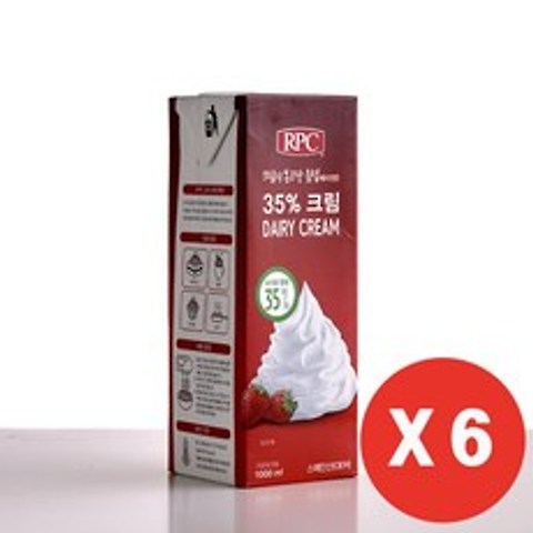 [무료배송][무료포장]동물성 휘핑크림 쿠킹크림 RPC35 6PACK 판매