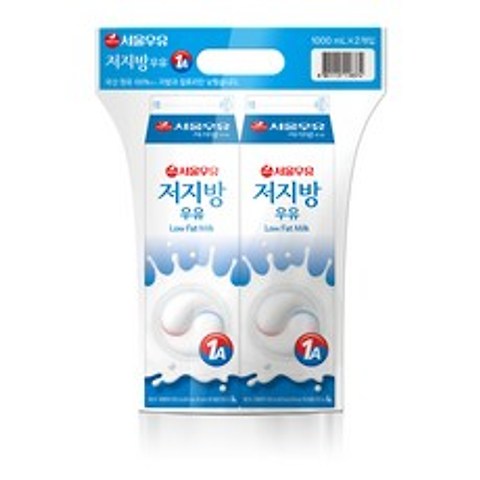 서울우유 저지방우유, 2개, 1L