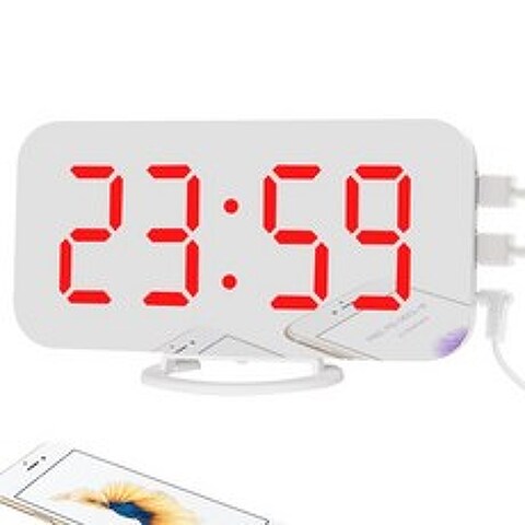 Nixie-reloj despertador Digital con pantalla de gran número reloj de mesa con Control de voz LED ret, 2