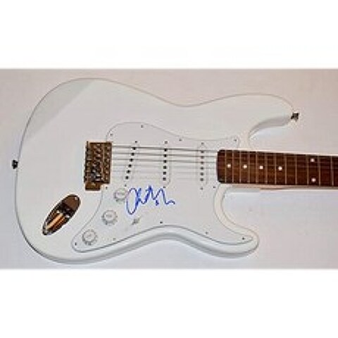 OriAnthi는 사인 첨부 일렉트릭 기타를 서명했습니다 Michael Jackson의 기타리스트 Coa, 본상품