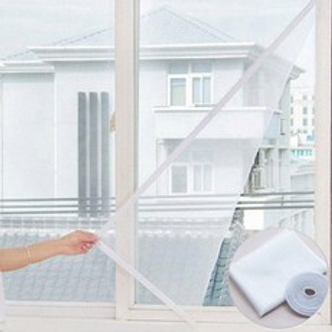 벌레퇴치 창문형모기장 창문 방충망 붙이는 DIY 간편 모기장, 창문모기장150X130