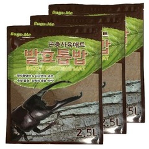 벅스앤미 곤충용 발효톱밥 2.5L x3개