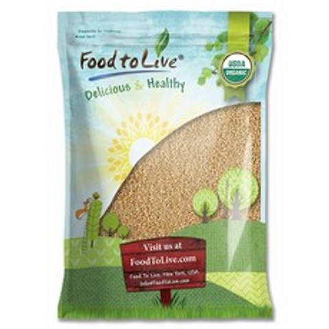 Food to Live USDA오가닉 아마란스 2.27kg Organic Amaranth Grain - Whole Seeds Non-GMO Kosher Vegan