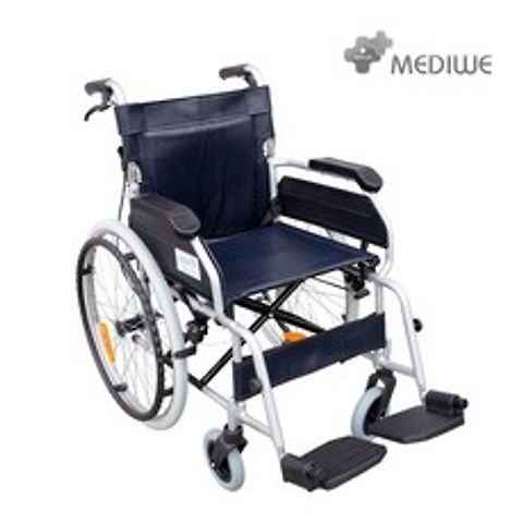 메디위 알루미늄 수동 휠체어 접이식 DSM-A24 꺽기형 레자소재