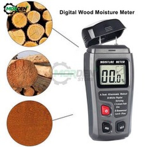De dos pines Digital medidor de humedad de madera 0-99.9 de probador de la humedad de la madera húm