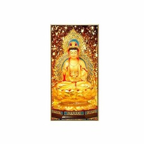 석가모니 부처님 불상 대형 보석십자수 비즈 큐빅 구슬 공예 불교 종교 취미, 55X90cm