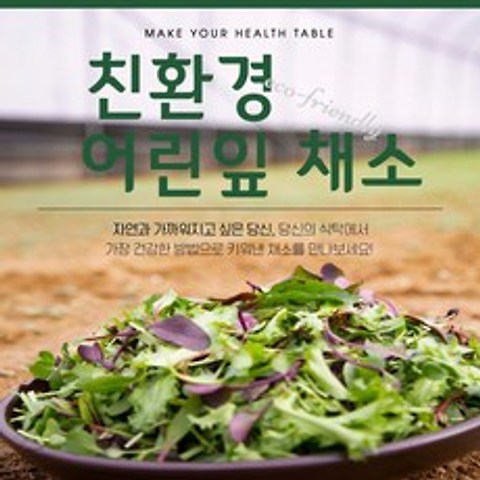 [팜네이처] 친환경 어린잎 채소 모음, 1팩, 100g