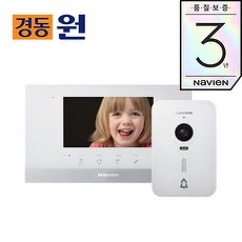 경동원 NHA-0793H+NHA-DPA1H(4선식)패키지 7인치 자가설치 비디오폰, [자가설치] 화이트