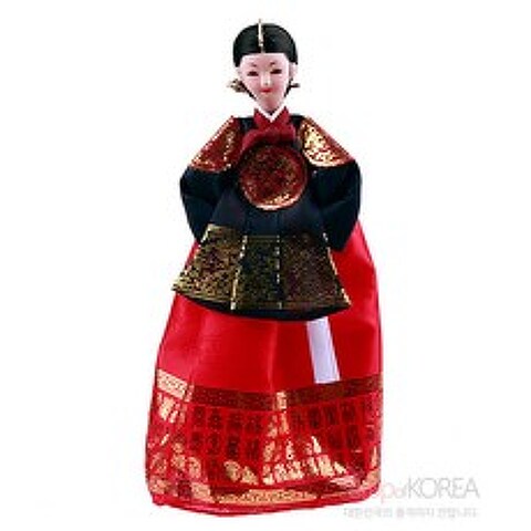 한복인형-귀부인[적색치마] 한국전통인형