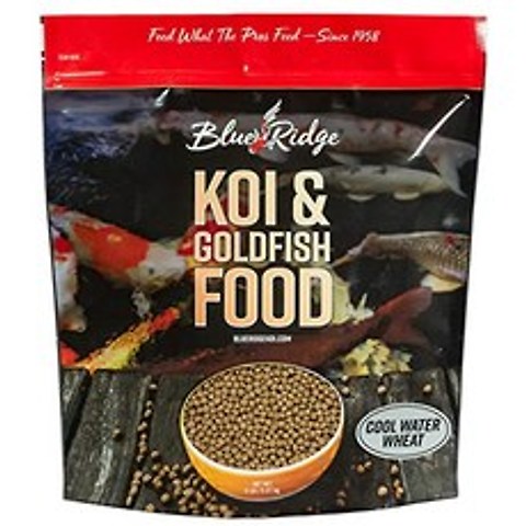 Blue Ridge Fish Food Pellet Koi and Goldfish Cool Water Wheat Wheat Floating 3 16 Pellets Balancing Therapy, 본상품