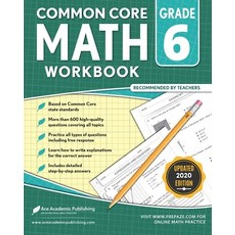 6th Grade Math Workbook:Commoncore Math Workbook, Ace Academics