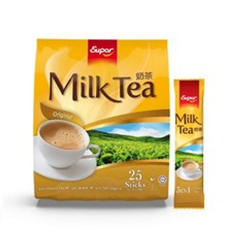 SUPER Milk Tea Original 슈퍼 밀크 티 오리지널 25스틱 1LB, 1