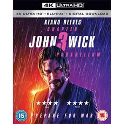 John Wick : Chapter 3-Parabellum (2 Blu-Ray) [Edition : UK] [Blu-ray], 단일옵션