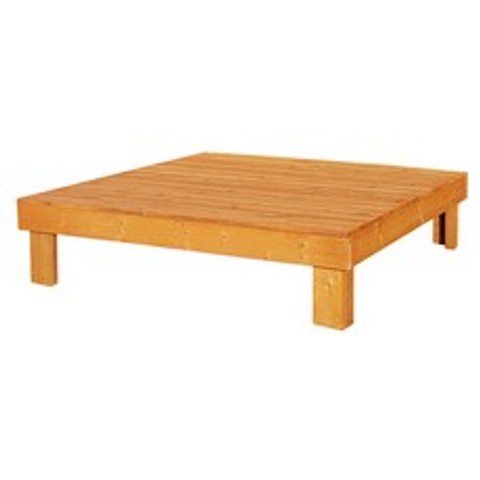 [테이블짱] (도색제품) 조립식 방부목 마루 평상 야외 원목 나무 침대 DIY, B5)중형평상(6자)_방부목_밤색