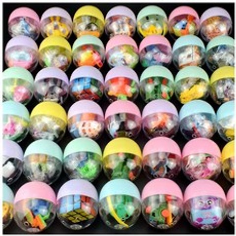 컬러 캡슐장난감 재미있는 계란캡슐장난감 인형뽑는기계 서프라이즈 뽑기캡슐 장난감캡슐, 마카롱 무작위 50개 (중복 있음)개