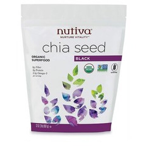누비타 블랙 치아씨드 907g 4팩 Nutiva Black Chia Seeds