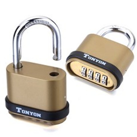슈페리온 4다이얼 금속자물쇠A2 번호키 다용도열쇠 물류창고열쇠 귀중품보관 금고열쇠 자물쇠, 1개