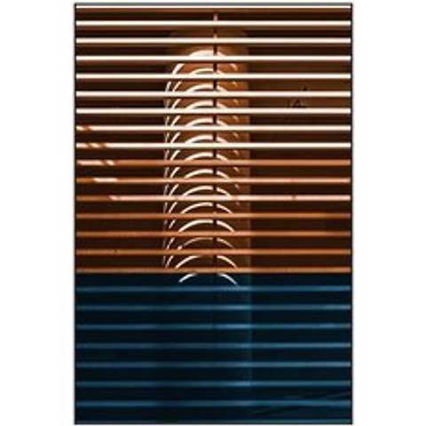 버티컬블라인드 현대적인 럭셔리 거실현관 공업스타일 블라인드 장식그림 통로 실내 배경벽 걸이식그림, C04-70x100-PS프레임