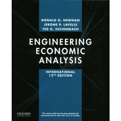 Engineering Economic Analysis, Oxford University Press