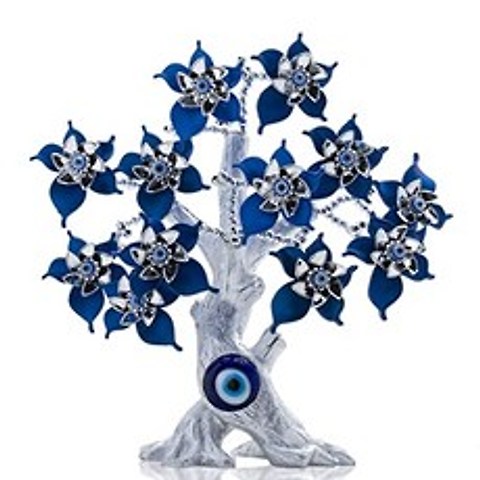 터키어 푸른 악마 눈 꽃 실버 럭키 삶의 삶의 나무 홈 보호 선물, 본상품, 본상품