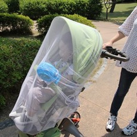 꼼마제이 여름 필수품 촘촘한 야외 아기 대형 밴딩 유모차 모기장 방충망 가로150cm세로120cm