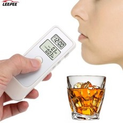 휴대용 음주측정기 술끊기 개인운전기사 혈중알코올농도 백라이트 LCD 화면 알코올 숨 테스터 자동차 전자 알코올 감지기 LCD 시계 장치 6
