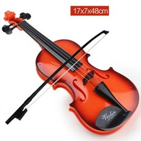 뽀뽀아가 어린이 바이올린 장난감 입문 ET0119, 연한 브라운