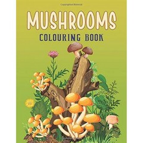 버섯 색칠하기 책 : 곰팡이 및 버섯 식별 색칠하기 책, 단일옵션