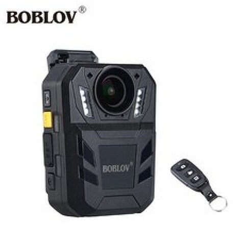 BOBLOV WA7D 바디캠 경찰카메라 바디카메라 14시간 연속녹화 대용량배터리 UHD 1296P 고화질 2인치 스크린 기본32GB포함 캠코더, 64GB 내장메모리